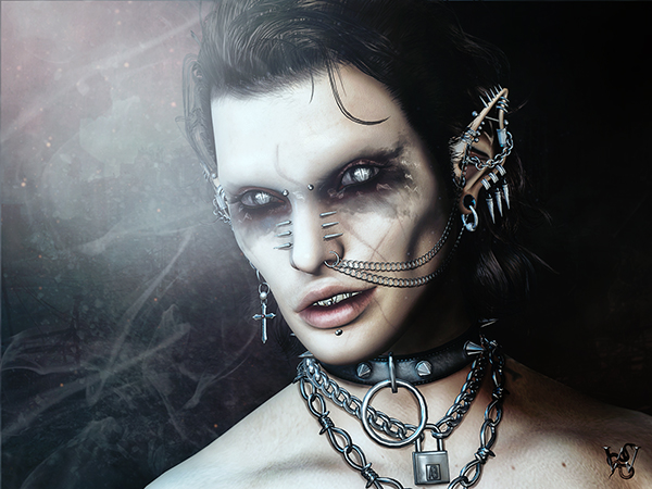 Second Life Marketplace - A! Goth Girl Makeup Set Lelutka HD